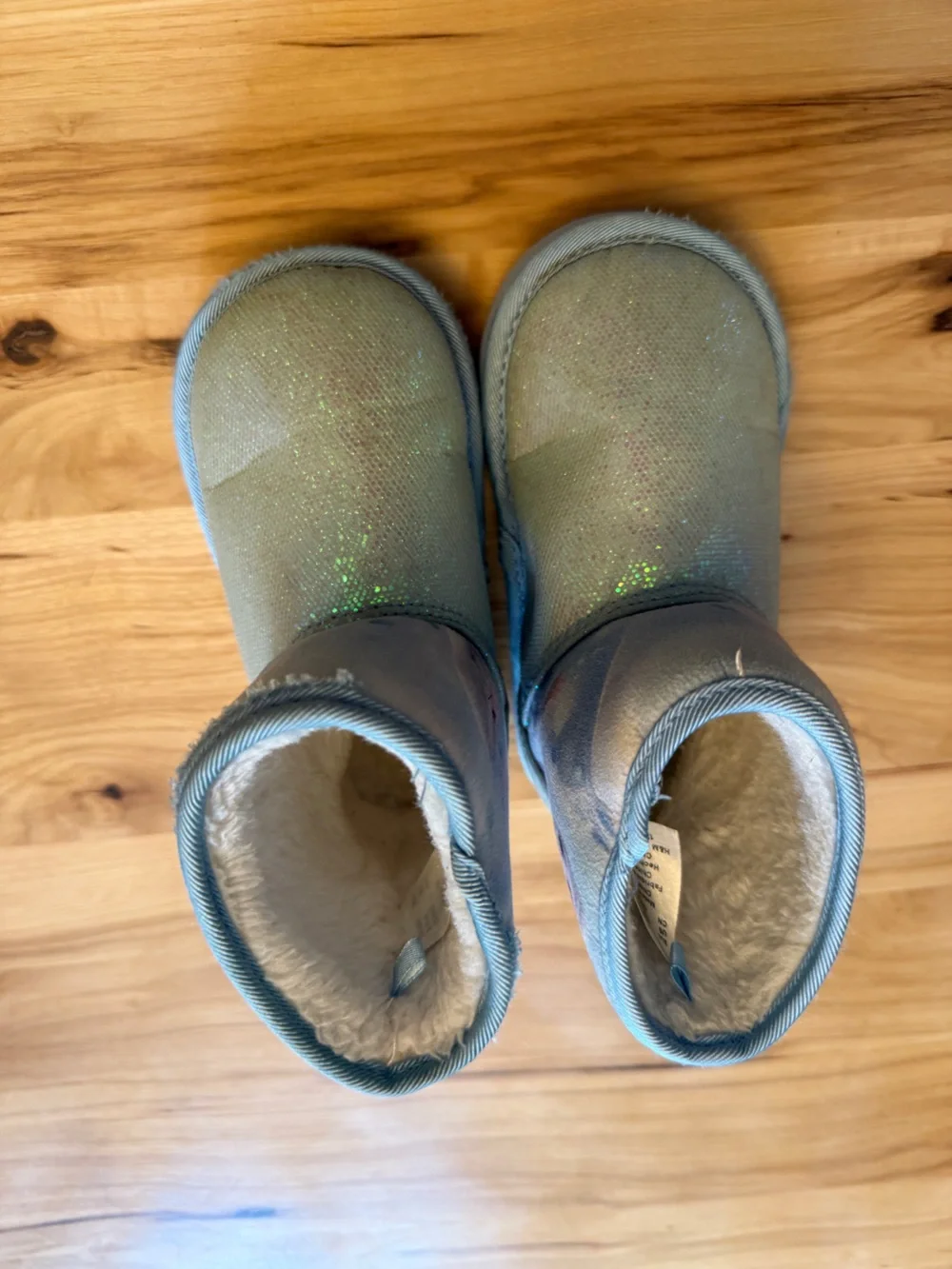 Disney Frozen II Toddler Girl Glitter Elsa Snow Boots - Light Blue
